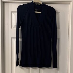White House Black Market Deep Blue V-Neck Sweater